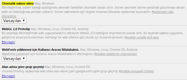 Chrome Otomatik Sekme Yenilemeyi Kapatma
