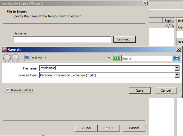 Sunucular Arası Ssl Sertifikası Taşıma (Windows)