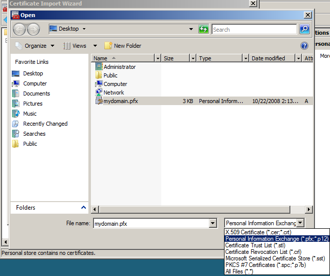 Sunucular Arası Ssl Sertifikası Taşıma (Windows)
