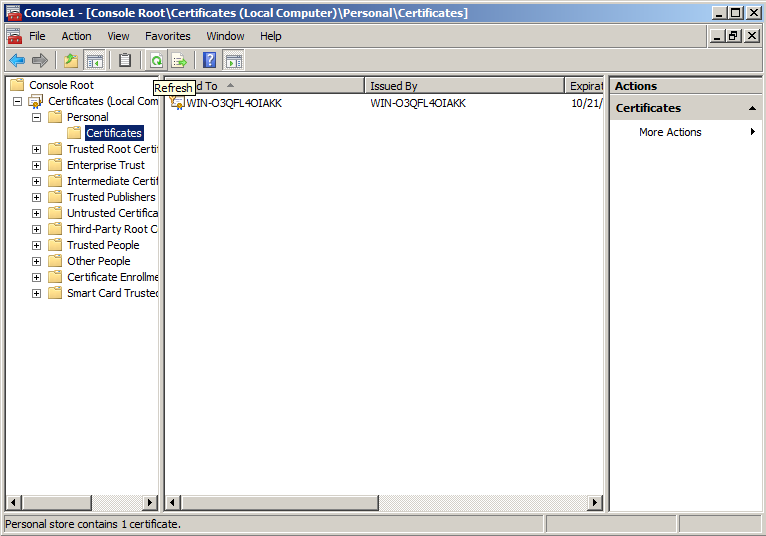 Sunucular Arası Ssl Sertifikası Taşıma (Windows)