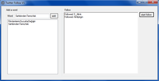 Twitter Kullanıcı Takip Programı